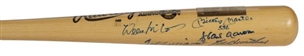 Original 500 Home Run Club Multi-Signed Baseball Bat with 11 Hall-of-Famer Signatures Including Mickey Mantle, Ted Williams, Hank Aaron and Willie Mays